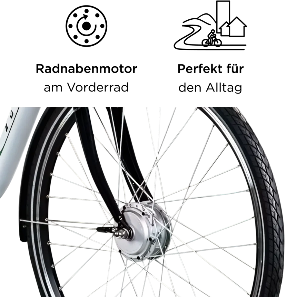 Zündapp Z503 E Bike Damen ab 155 cm Damenfahrrad 28 Zoll Pedelec mit tiefem Einstieg retro Elektrofahrrad 7 Gang Schaltung E Fahrrad Stadtrad StVZO