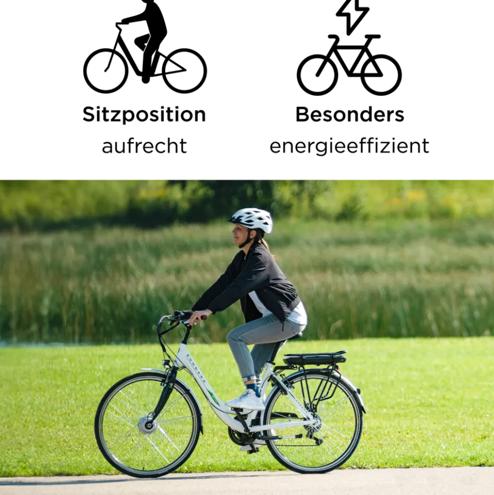 Zündapp Z503 E Bike Damen ab 155 cm Damenfahrrad 28 Zoll Pedelec mit tiefem Einstieg retro Elektrofahrrad 7 Gang Schaltung E Fahrrad Stadtrad StVZO