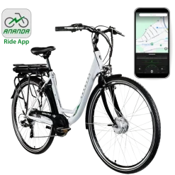 Zündapp Z503 E Bike Damen ab 155 cm Damenfahrrad 28 Zoll Pedelec mit tiefem Einstieg retro Elektrofahrrad 7 Gang Schaltung E Fahrrad Stadtrad StVZO