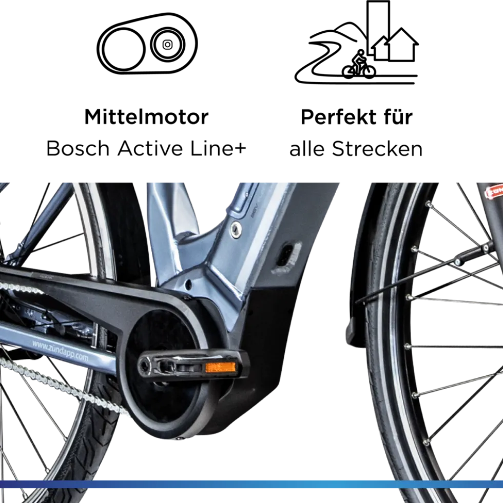 Zündapp Z909 E Bike Damen 28 Zoll Pedelec 150 - 170 cm Elektrofahrrad Bosch Damenfahrrad mit 7 Gang Schaltung E Fahrrad Hollandrad