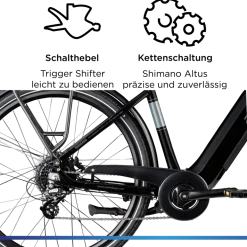 Zündapp Z810 E Bike Herren Trekkingrad ab 175 cm Elektrofahrrad 550 Wh Pedelec Trekking Rad Fahrrad mit 8 Gang und Beleuchtung StVZO
