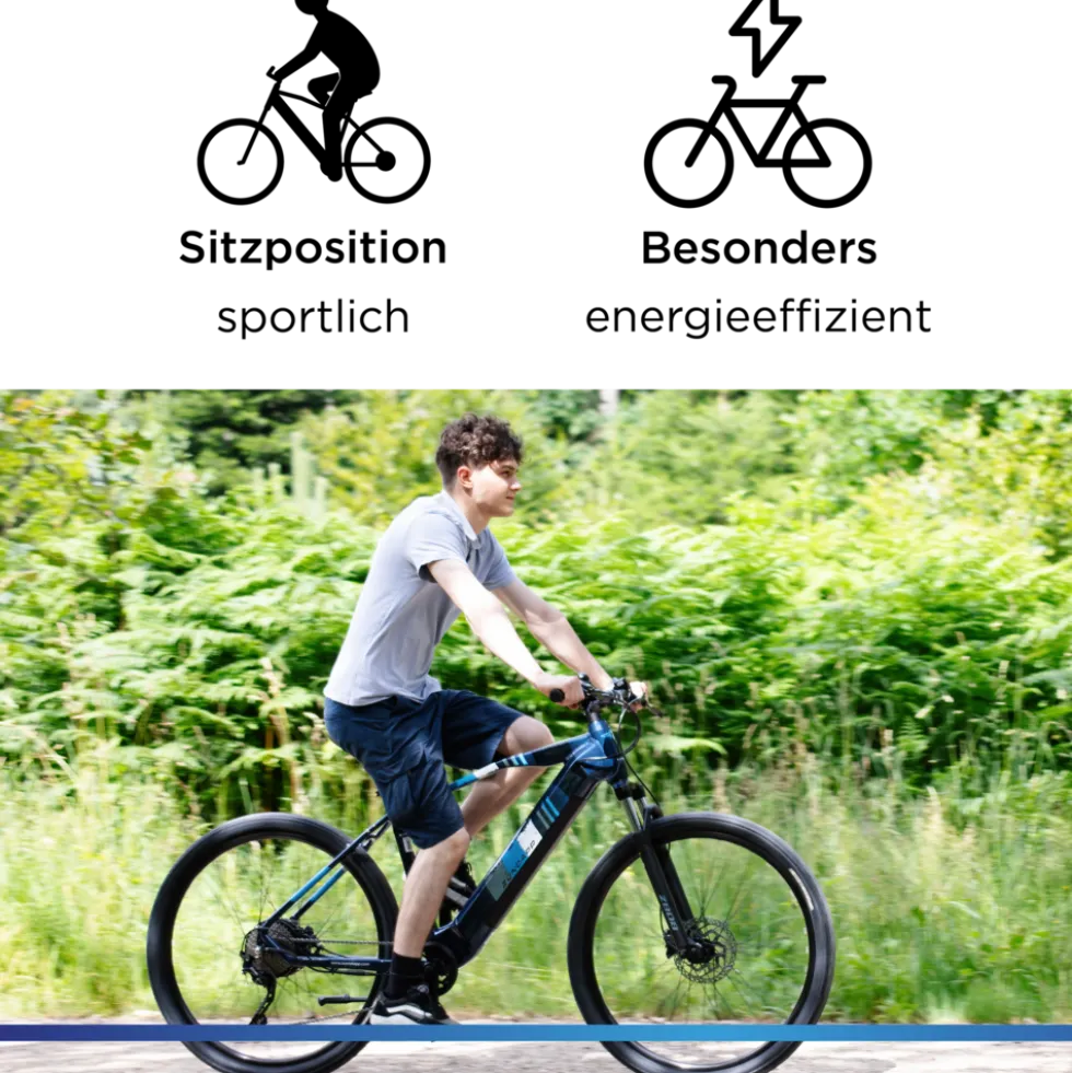 Zündapp Z808 E Bike Mountainbike 29" für Herren ab 160 cm Pedelec 10 Gang Elektrofahrrad 540Wh Scheibenbremsen