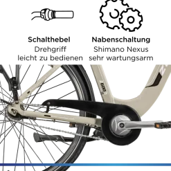 Zündapp Z600 E-Cityrad 28 Zoll – stilvoll & komfortabel durch die Stadt mit 536 Wh Power