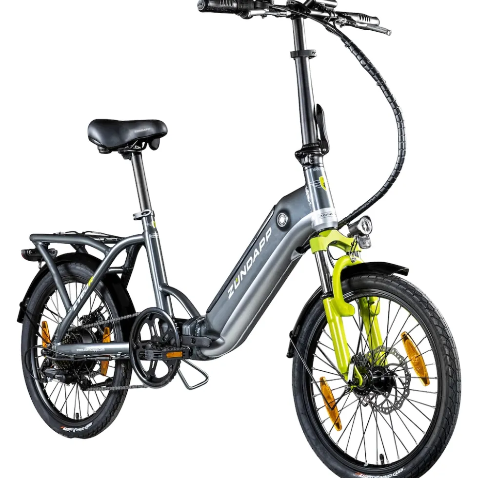 Zündapp ZT20R Ebike Klapprad für Erwachsene 145 - 185 cm Pedelec für Damen und Herren 20 Zoll mit 6 Gängen Elektro Bike Faltrad