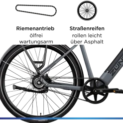 Zündapp Z7 Urban-e E Bike Singlespeed 28 Zoll 165 - 185 cm Elektro Fahrrad 1 Gang