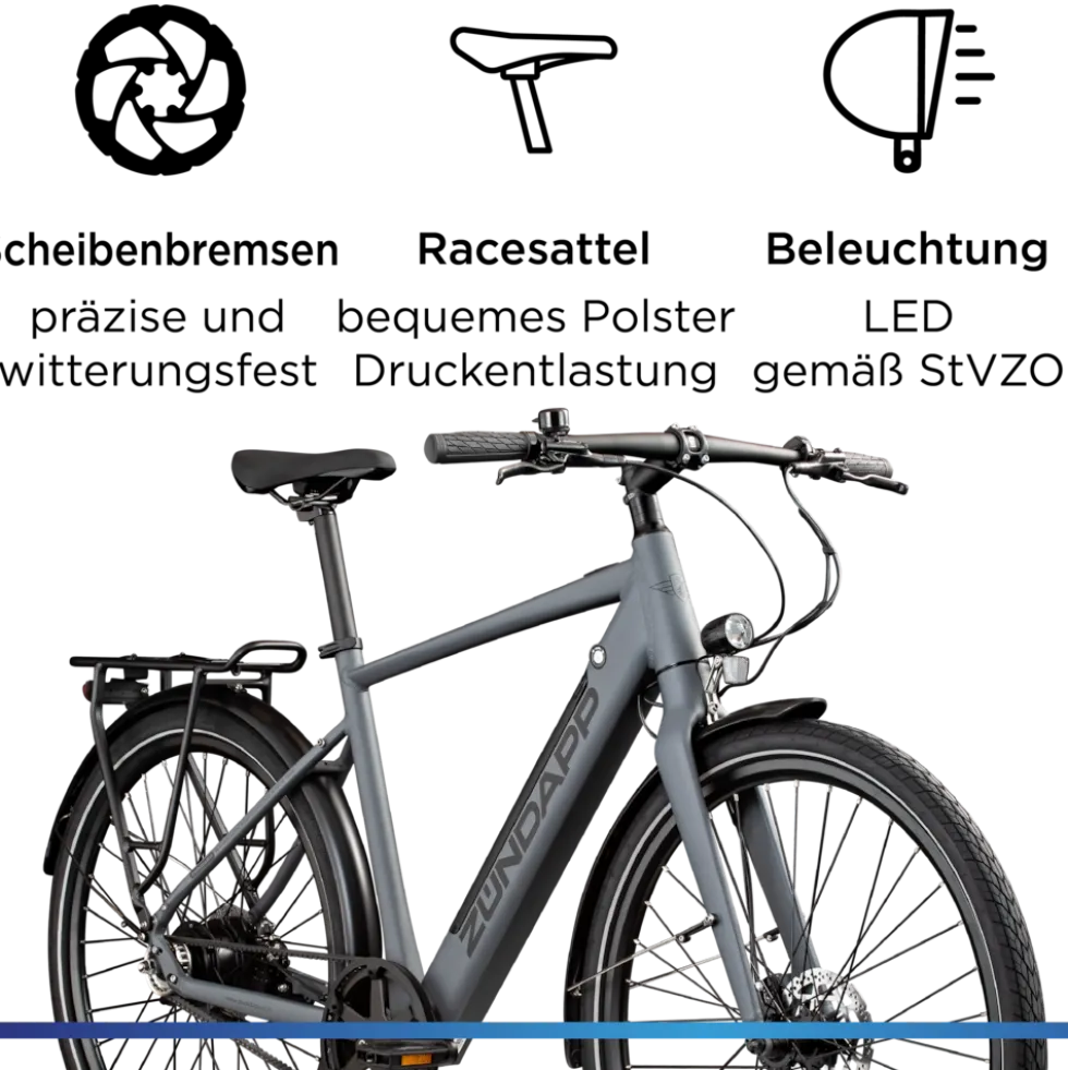Zündapp Z7 Urban-e E Bike Singlespeed 28 Zoll 165 - 185 cm Elektro Fahrrad 1 Gang