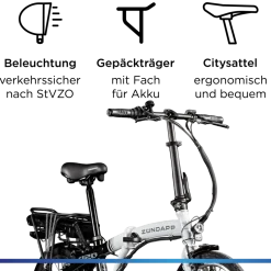 Zündapp Z120 20 Zoll E Bike Elektro Bike Pedelec Faltrad E Klapprad E Fahrräder leichte Ebikes 20