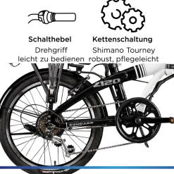 Zündapp Z120 20 Zoll E Bike Elektro Bike Pedelec Faltrad E Klapprad E Fahrräder leichte Ebikes 20