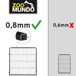 zoomundo Welpenauslauf / Freilaufgehege 8-Eck - XL - BLACK EDITION